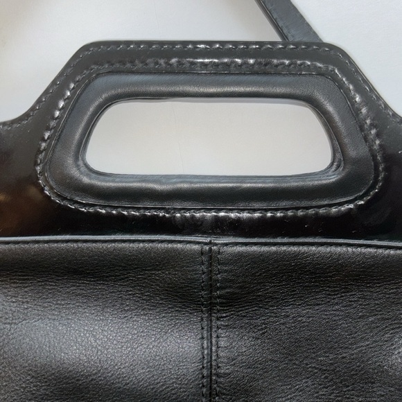 COACH BAG VINTAGE TOTE BAG WITH CROSSBODY STRAP PATENT LEATHER ON TOP BY HANDLE - Picture 4 of 9